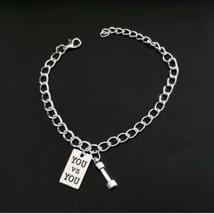 Dumbbell Charm Bracelet - ‘You vs You’